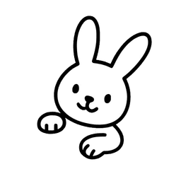 A cute bunny smiling